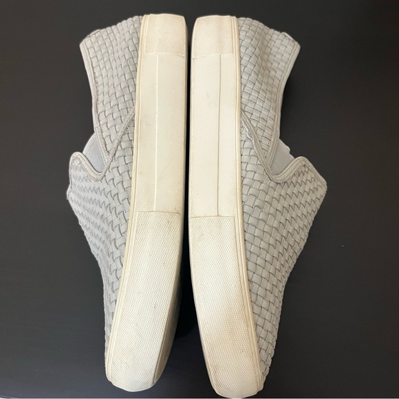 J Slides Justine Basket Weave Leather Slip On Sneakers - Picture 2 of 13